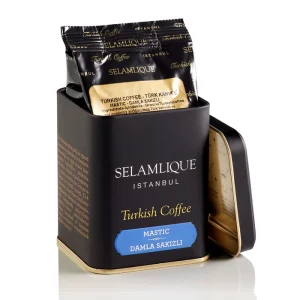 Selamlique Damla Sakizli Turk Kahvesi metal box 125g show 1