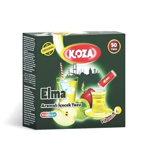 Koza Tek Icimlik Elma Aromali Toz Icecek 50lik