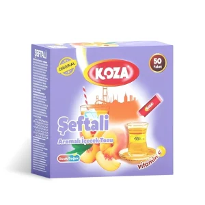 Koza Tek Icimlik Seftali Aromali Toz Icecek 50lik