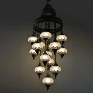 Anatolia Lamps Osmanli Stili 15 Kure Lazer Turk Avize Sultan Takimi