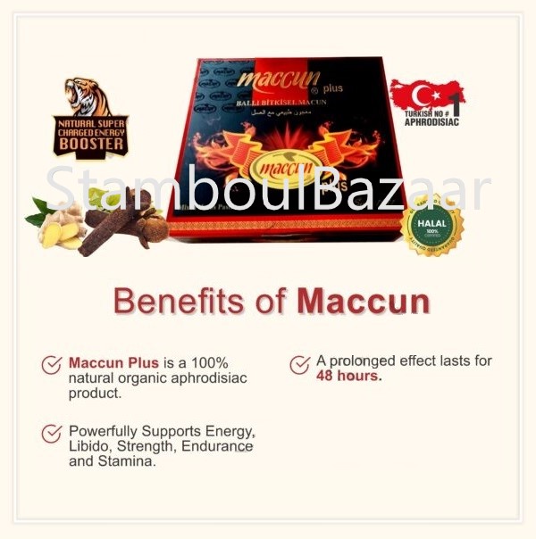 Maccun 2 3 600x600 1 Turkish Maccun Plus Macun with Honey (One-Time Instant Sachets)