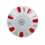 Tradational Red Gilded Original Tea Plate (Acem)-6pcs-Porland - Image 3