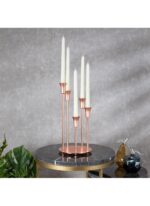 Rose Gold Decorative Candlestick Candle Holder - Morhipo