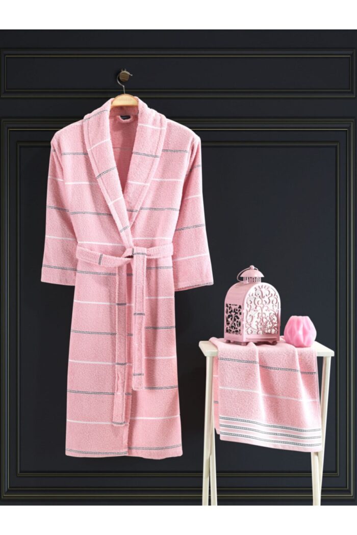 Turkish 100% Cotton 2 Piece Bathrobe Set / Woman - NakkÄ±sh