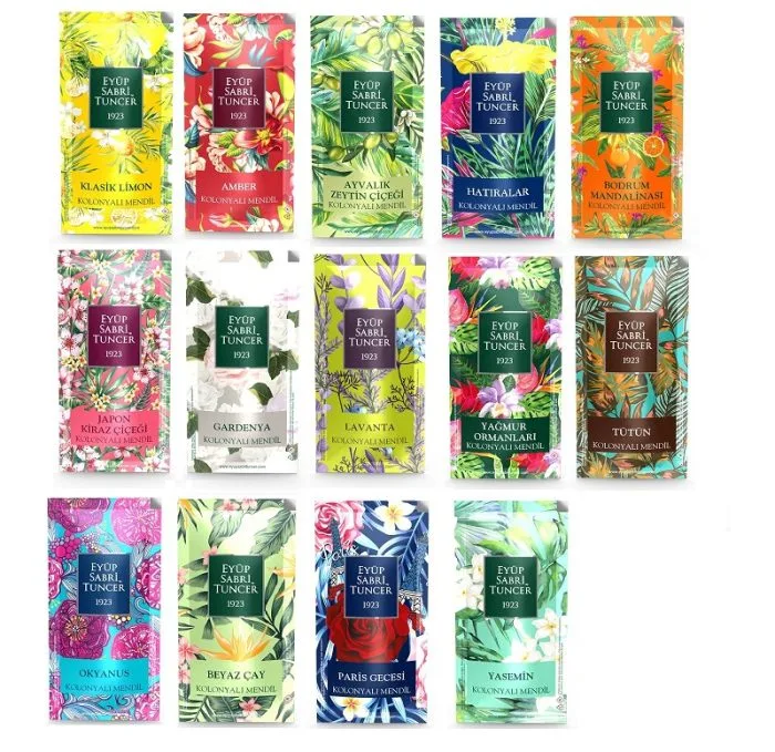 Turkish Cologne (Kolonya) Wet Wipes (70-80 Degrees)  - Eyüp Sabri Tuncer
