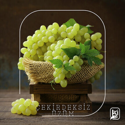 Turkish Natural Green Seedless Grapes