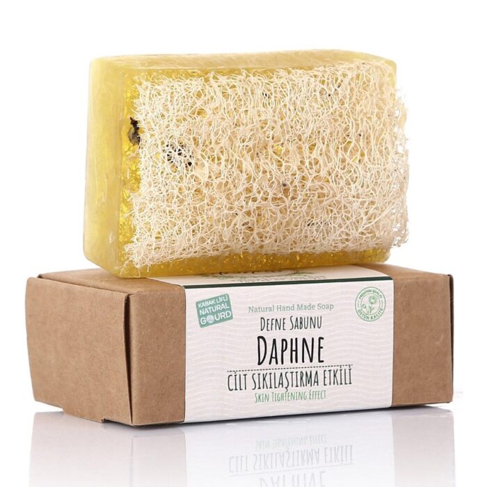 Turkish Natural Handmade Soap Daphne with Organic Zucchini Fiber