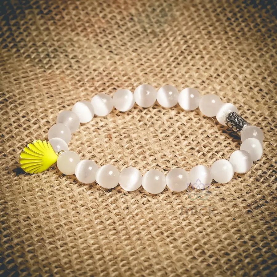 Turkish Selenite Theme Natural Stone Wristband - Mitr Turkish Selenite Theme Natural Stone Wristband - Mitr