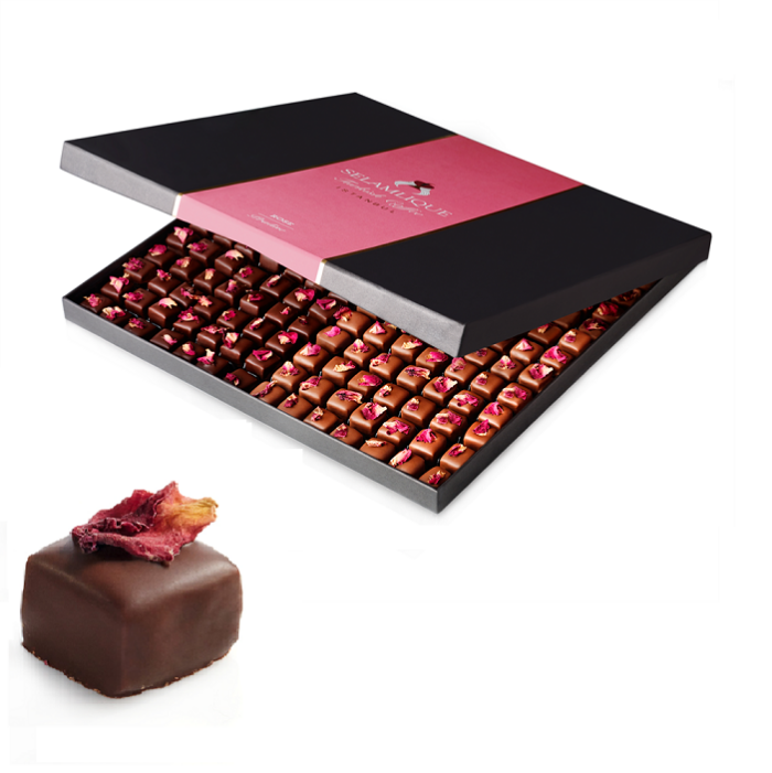 Turkish Praline with Rose - Dark Chocolate and Milk - Selamlique