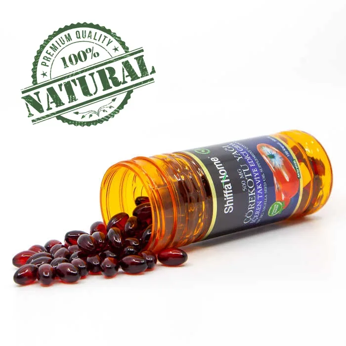 Turkish Herbal Supplement-Nigella Seed Oil Capsules/500 mg