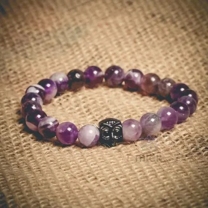 Turkish Amethyst Themed Natural Stone Wristband - Mitr