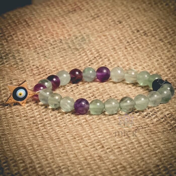 Turkish Fluorite Themed Natural Stone Wristband - Mitr