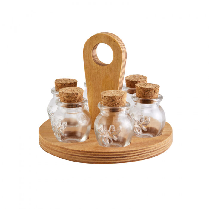 Turkish Luxury Glass Spice Set - 7 Pcs - Runda