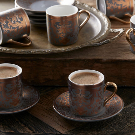 Turkish Coffee Cup Porcelain - Charles (Set of 6)