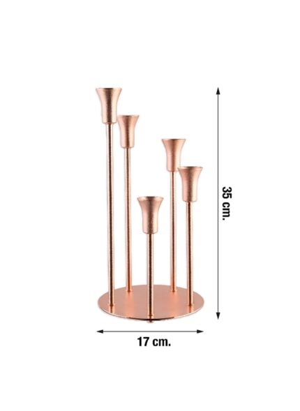 Rose Gold Decorative Candlestick Candle Holder - Morhipo