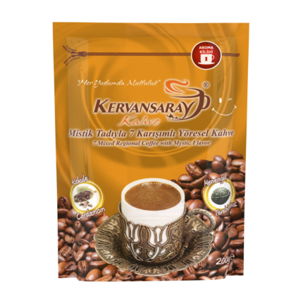 Kervansaray 7 Mixed Regional Turkish Coffee with Mystic Flavor 200g