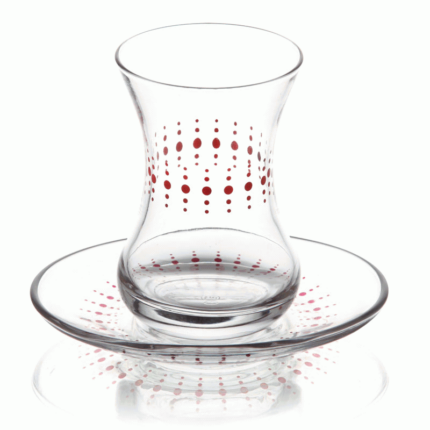 Lav Turkish Tea Glass Set-Polka Dot (12pcs)