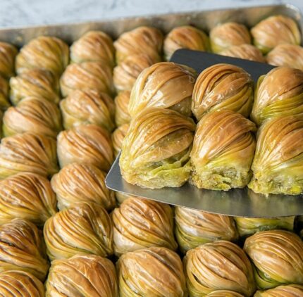 Midye Baklava with Pistachio-Fresh/Gulluoglu