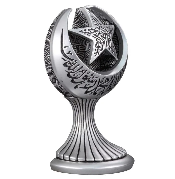 Word-i Tawhid Moon Star Gift Silver Trinket-Medium - Image 2