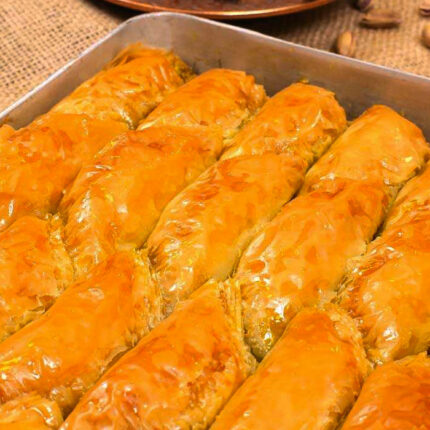 Turkish Baklava with Pistachio Sobiyet