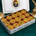 Turkish Baklava Pistachio Wrapped Halep in Metal Box - HafÄ±z Mustafa (1.2kg)