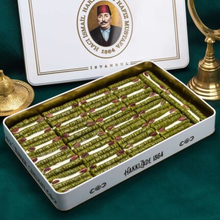 Turkish Baklava Pistachio Princess in Metal Box - HafÄ±z Mustafa (1.65kg)