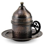 Turkish Copper Coffee Set Handcrafted - Antiquing (Set of 6)