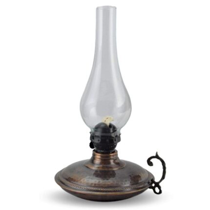 Turkish Copper Oil Lamp Handcrafted - Pasa