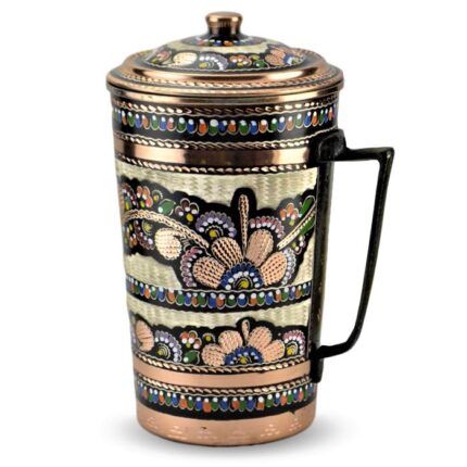 Turkish Copper Water Jug Handcrafted - Kule