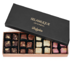 Turkish Delight with Chocolate Covered Almonds Decorated with Gold Particles / Assorted - Selamlique