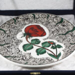 Turkish Iznik Tile Ceramic Plate Handmade - Lonely Rose