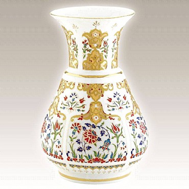 Turkish Kütahya Porcelain Handmade Vase 12