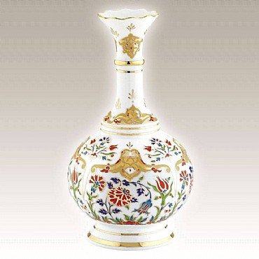 Turkish Kütahya Porcelain Handmade Vase 13