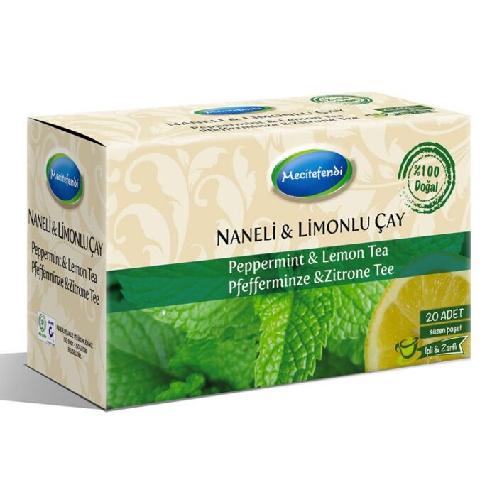 Turkish Natural Peppermint & Lemon Herbal Tea Bags (20 bags)