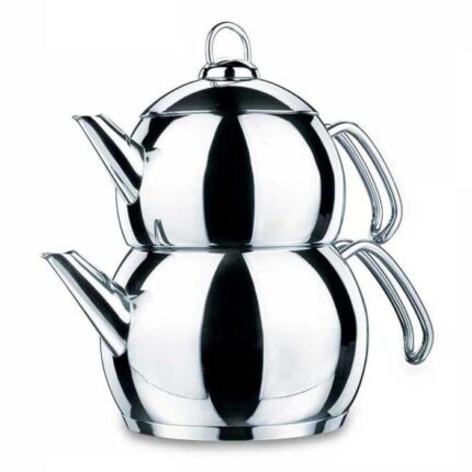 Turkish Teapot Stainless Steel Tombik - Korkmaz