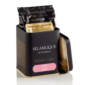 Selamlique Gullu Turk Kahvesi metal box 125g show 1