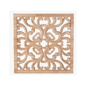 Turkish paintable wood applique OGK04 raw kiln-dried hardwood decorative applique by Altın İş
