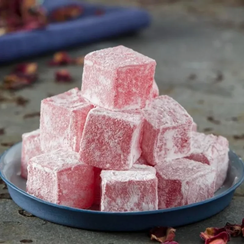 Rose Flavoured Turkish Delight – Traditional Rose Lokum