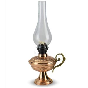 Turkish Copper Oil Lamp Handcrafted - Mehlika