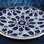 Turkish Iznik Tile Ceramic Plate Handmade - Seljuk Star