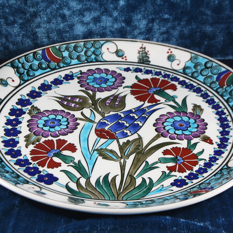 Halic Plate Handmade Iznik Pottery
