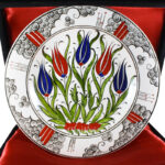 Turkish Iznik Tile Ceramic Plate Handmade - Halic & Tulip