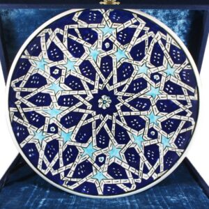 Turkish Iznik Tile Ceramic Plate Handmade - Seljuk Star