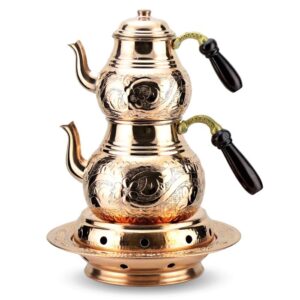 Turkish Copper Tea Pot Handcrafted - Saray