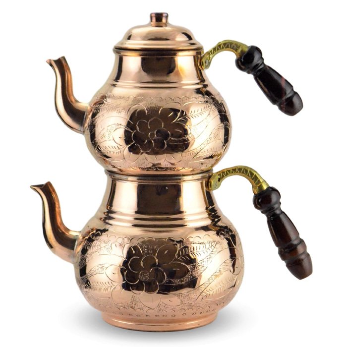 Turkish Copper Tea Pot Handcrafted - Sultan