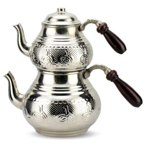 Turkish Copper Tea Pot Handcrafted - Tugra