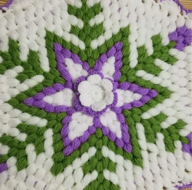 Turkish Handmade Bath Knitting 100% Cotton-Star