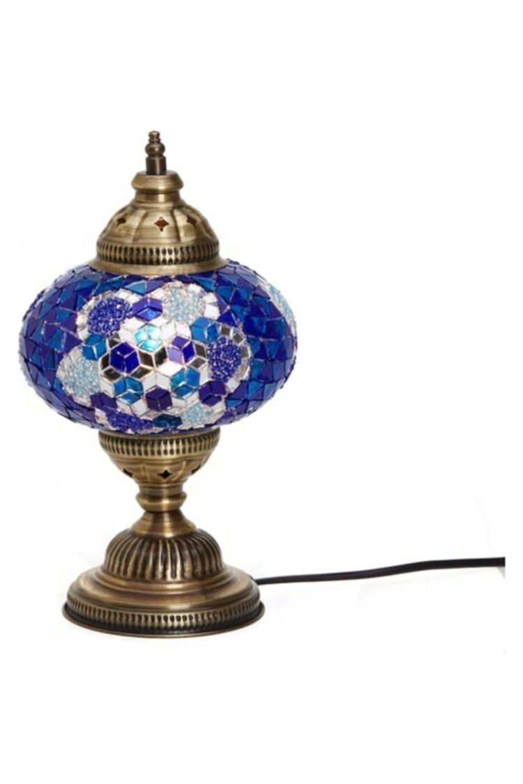 Turkish Mosaic Desktop Lampshade Lamp - Maviş