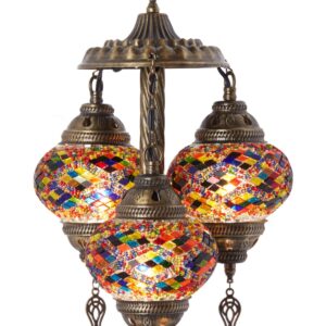Turkish Triple Mosaic Desktop Lampshade Lamp - Ahu
