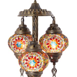 Turkish Triple Mosaic Desktop Lampshade Lamp - Mahire